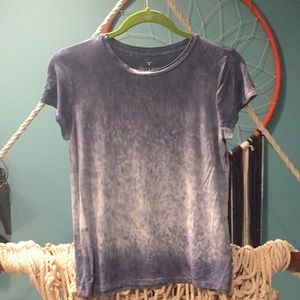 Super soft t died t shirt blue white